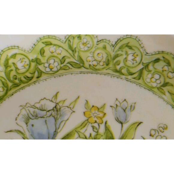 Allied Chemical Melamine Plate Set of 7 RARE HARD TO FIND PATTERN Floral... - Picture 5 of 10